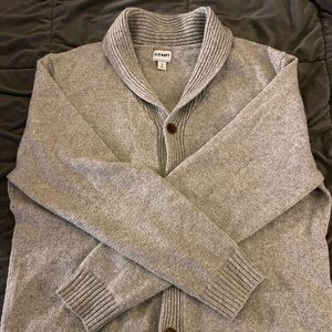 Grey Old Navy Wool/Polyester mens XL Cardigan